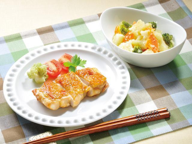 鶏の照り焼き ポテトサラダ Eatpick